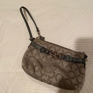 Gray coach wristlet - barely used